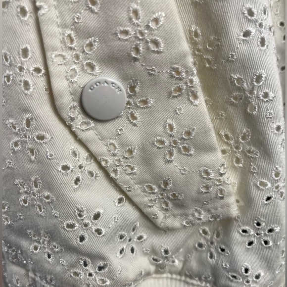 Coach Eyelet Raglan off white Bomber Jacket - size XXS preloved - Picture 4 of 14